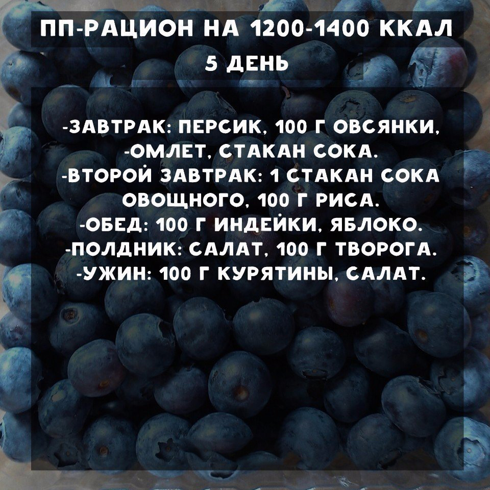 Рецепты Диеты 1200 Калорий